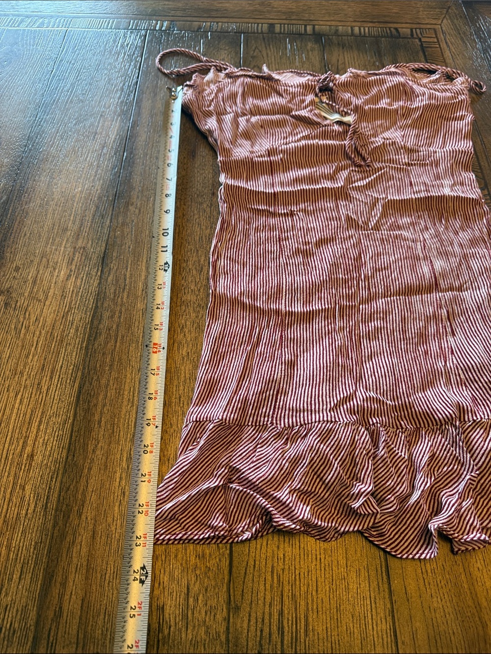 Free People Red and White Striped Mini Slip Dress - Picture 13 of 13